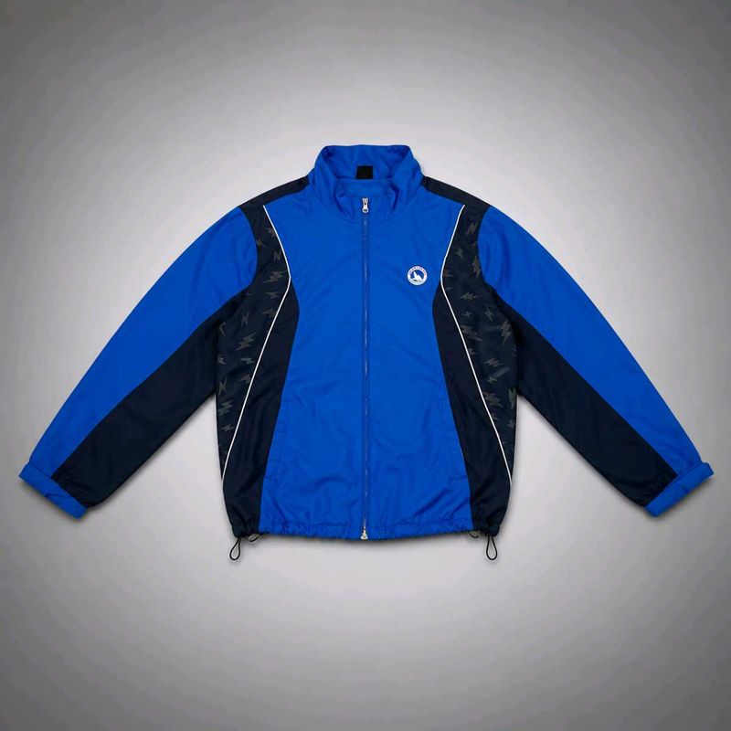 Blue &amp; Navy Zip-Up Track Jacket