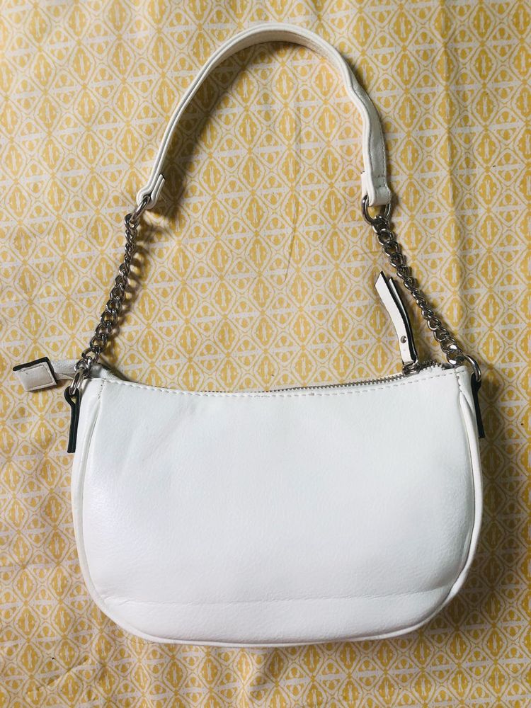 H&amp;M Inspired White Leather Sling Bag