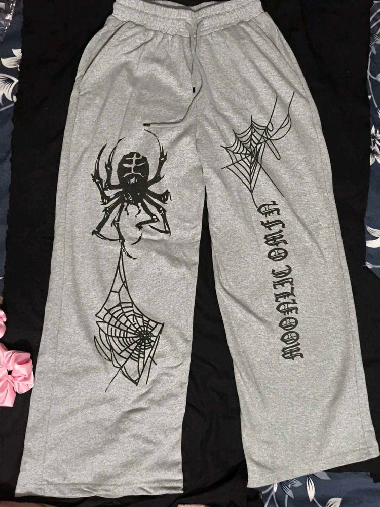 Spider Web Graphic Sweatpants