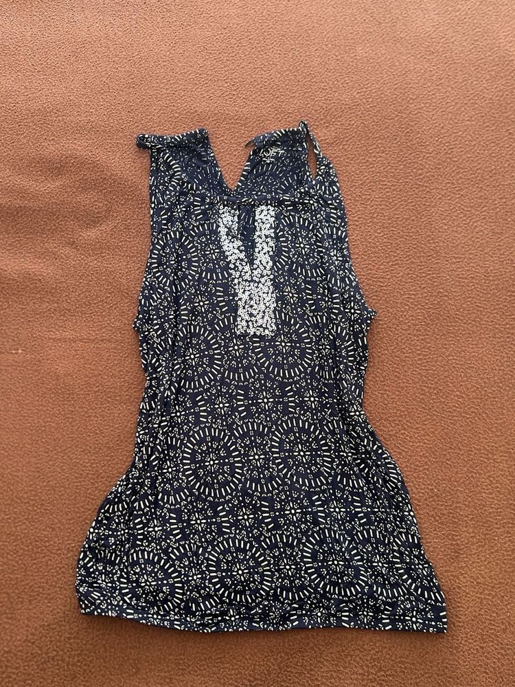 Y2K Sequin Black Top