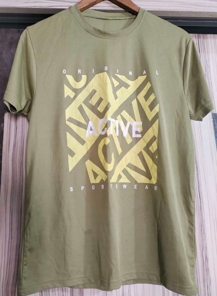 Olive Active Sportswear Graphic Tee