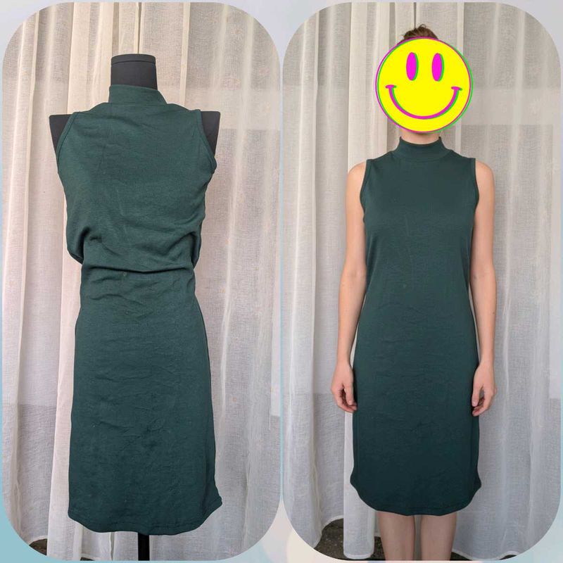 Green Sleeveless Midi Dress