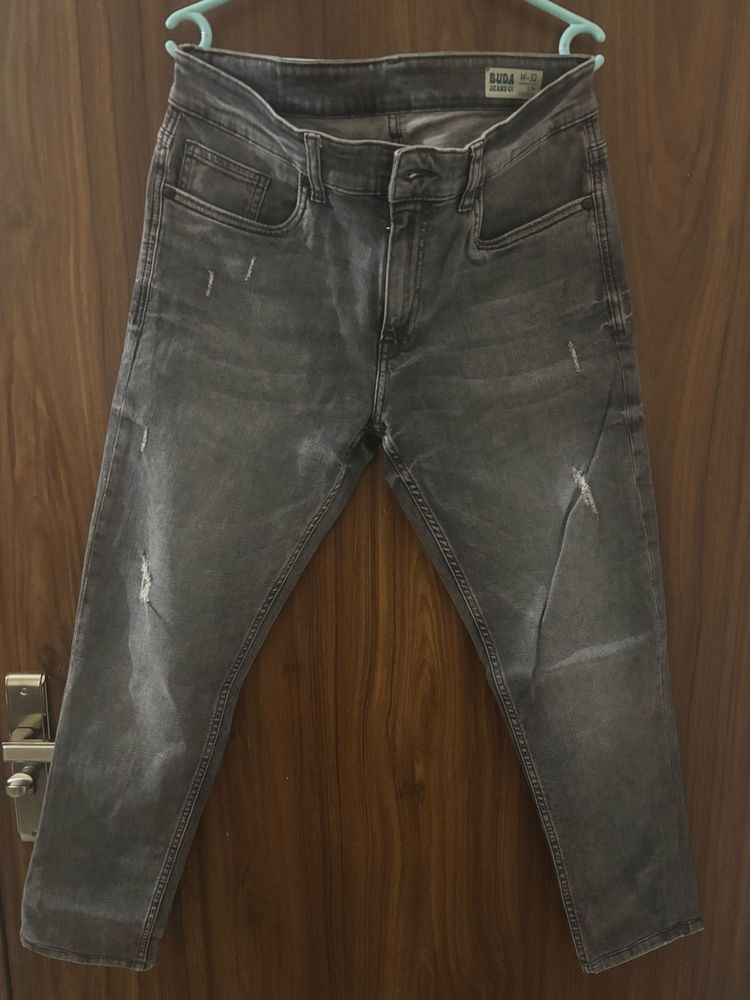 BUDA JEANS CO Original Men Grey Distressed Jean