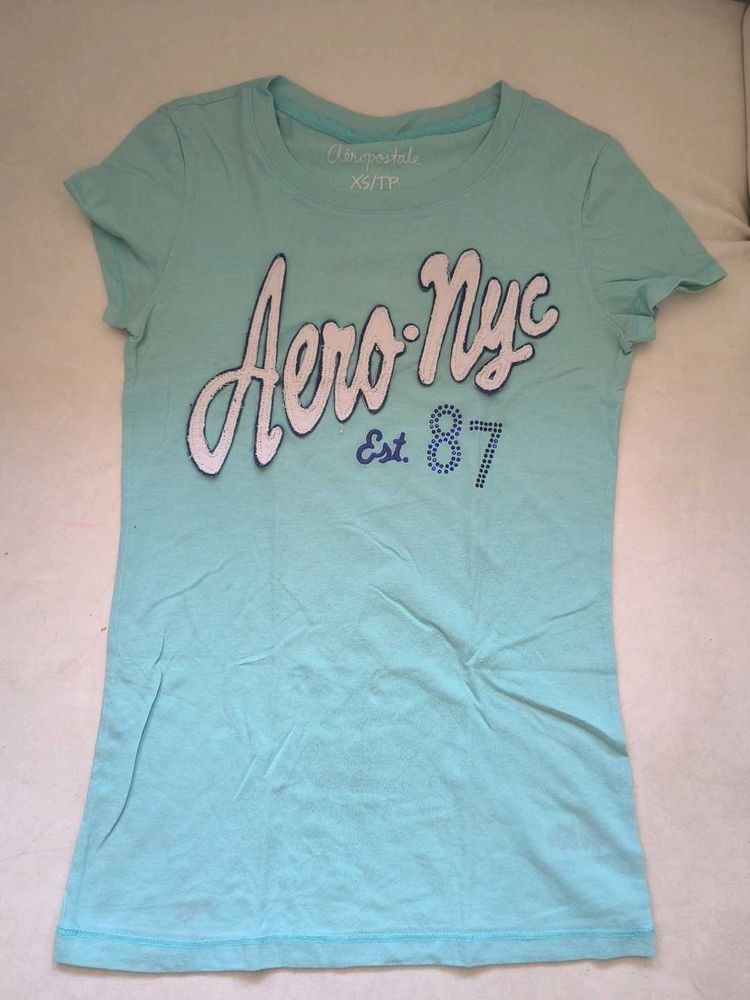 Aeropostale Graphic Tee - Light Blue