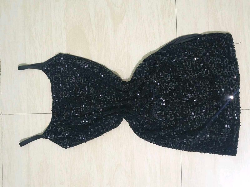 Sparkling Sequin Black Bodycone