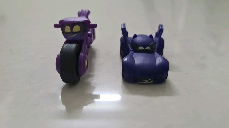 Purple Toy Motorcycle &amp; Car Set
