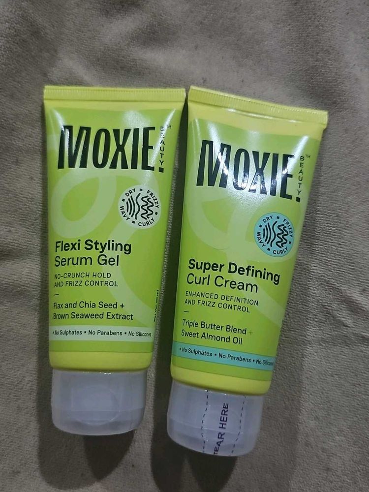 moxie serum Gel and curls cream