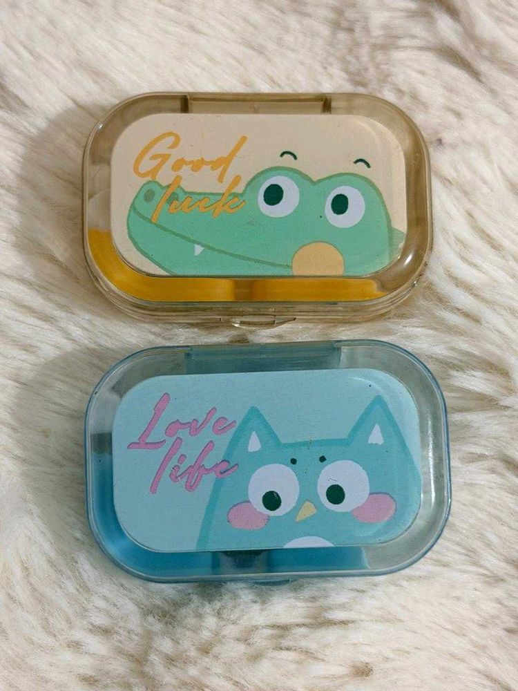2 Cute Cartoon Contact Lens Cases