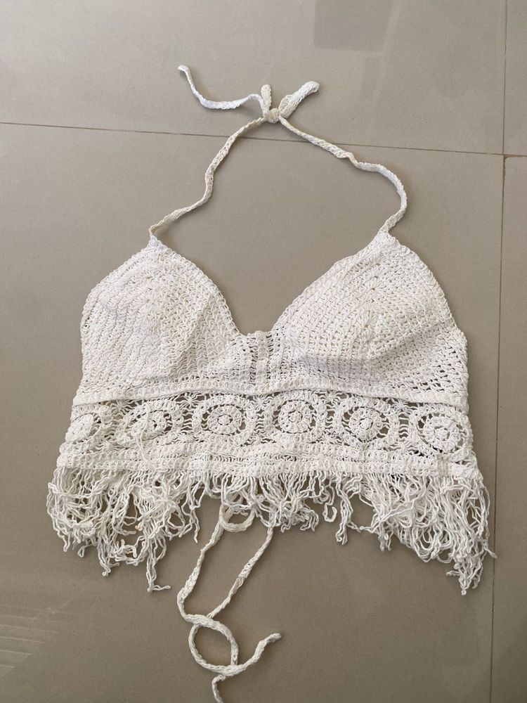 Boho Crochet Halter Neck Top