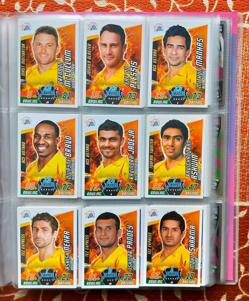 Ipl - 2014 Cricket attax cards All Teams