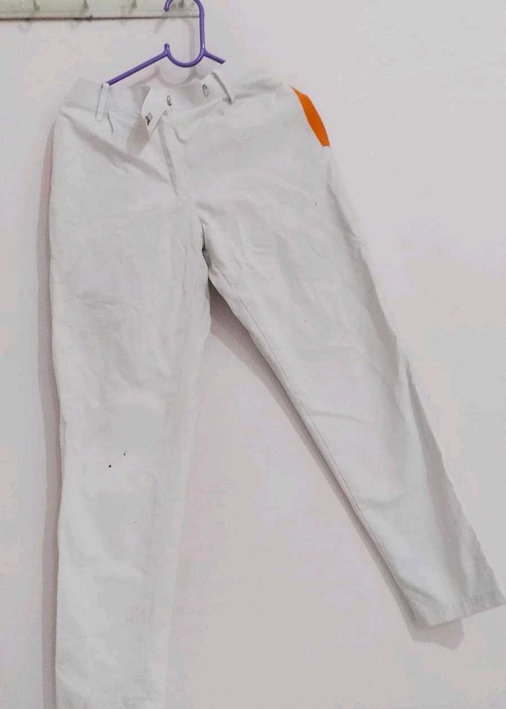 White Casual Pants
