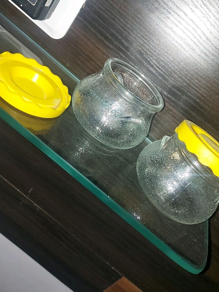 🎊Yera brand glass kitchen storage jars  💝✨set of 2