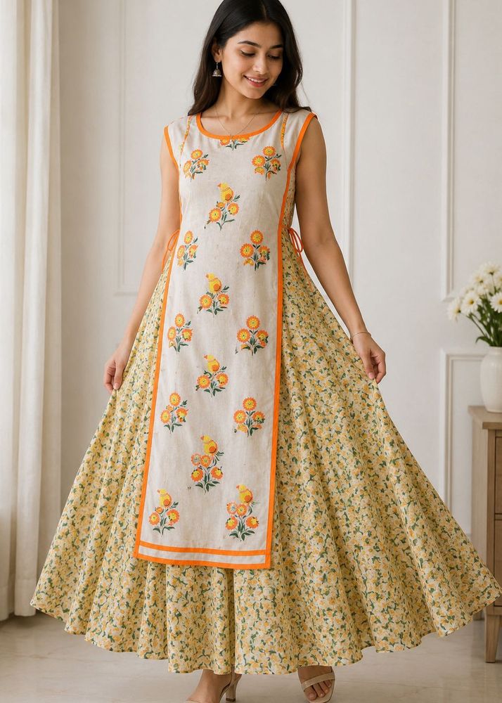 🔥SALE🔥Elegant Floral Print Kurta Set