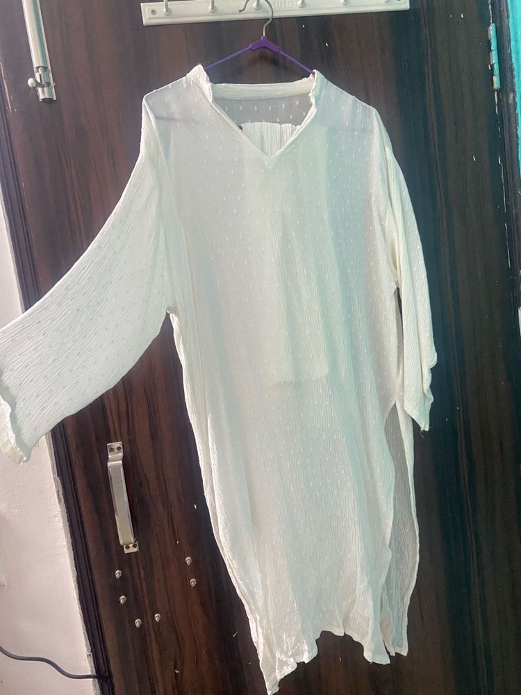 Elegant White Tunic Top and pants