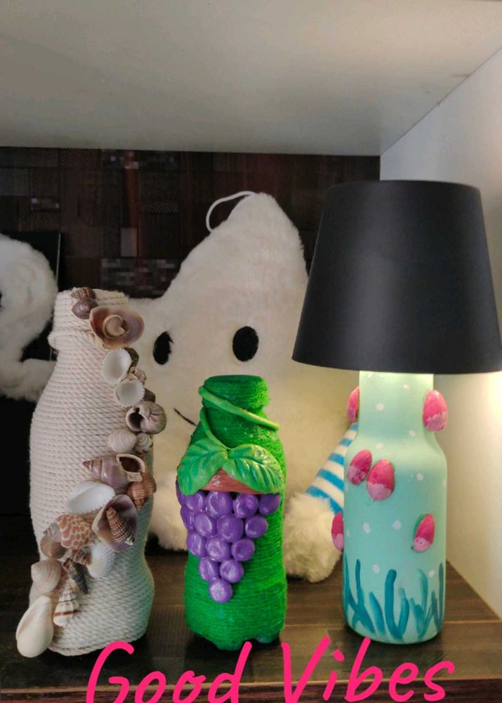 3 Handmade Decorative Bottles