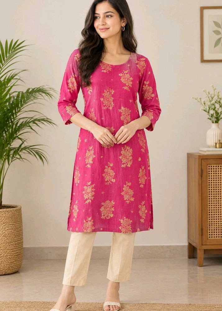 Beautiful Pink Embroidered Kurta
