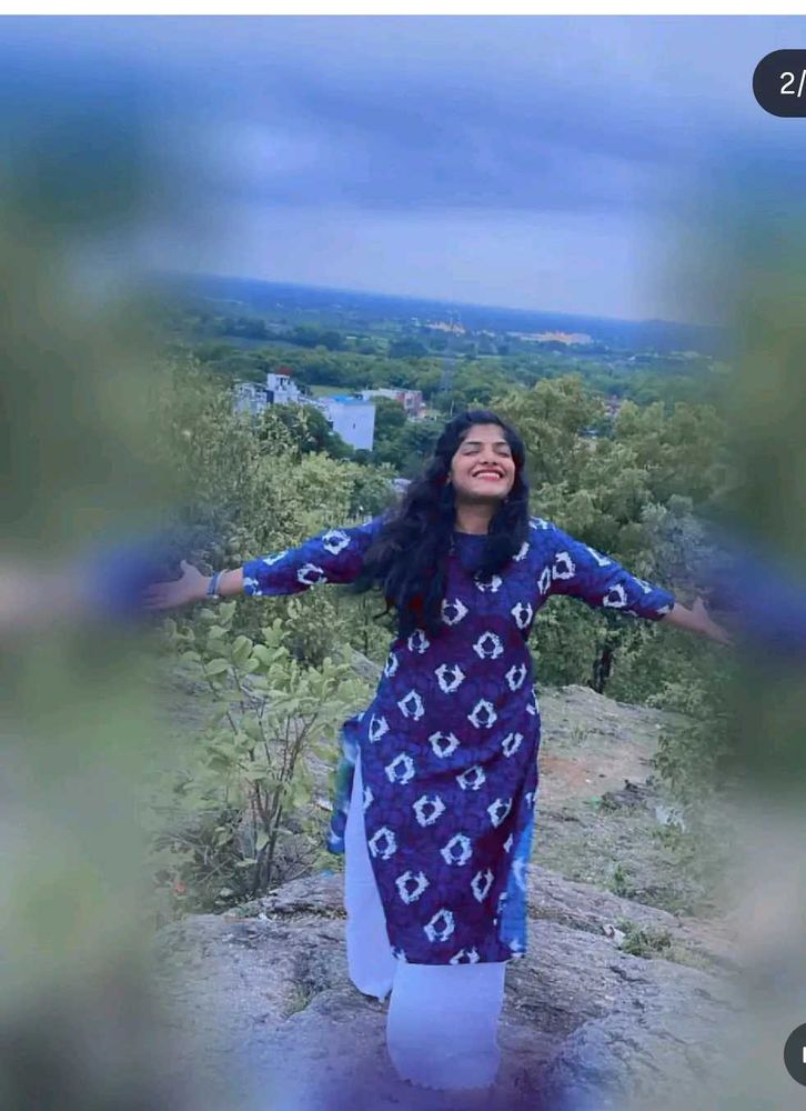 peacock print kurti