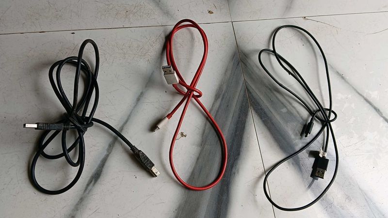 (Pack of 3)USB Charging Cables ( Lite Good Conditi