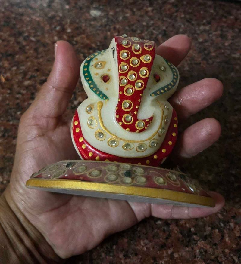 Exquisite Marble Ganesha Idol