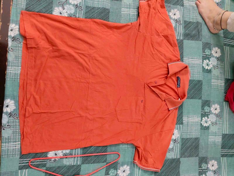 Men's Rust orange polo tshirt
