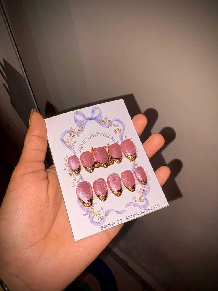 Chic Pink Press-On Nails Set
