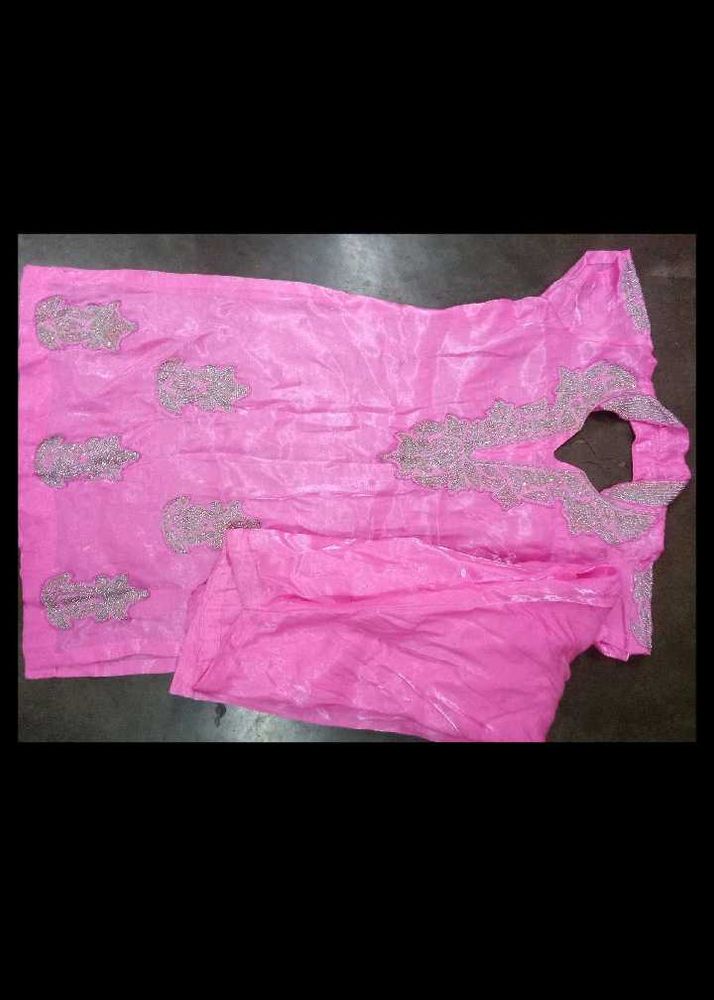 Beautiful Pink Kurta Set with Embellishments