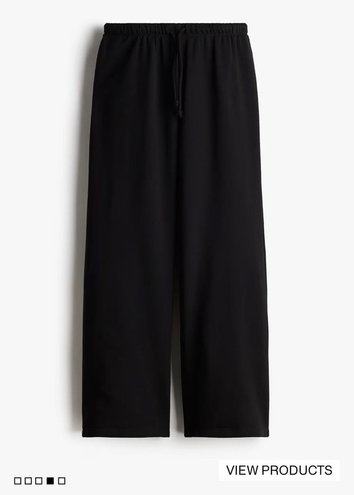 Black Wide Leg Lounge Pants