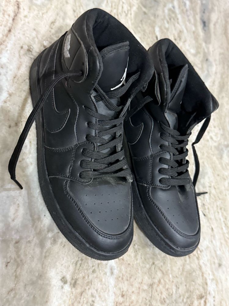 Black High-Top Sneakers