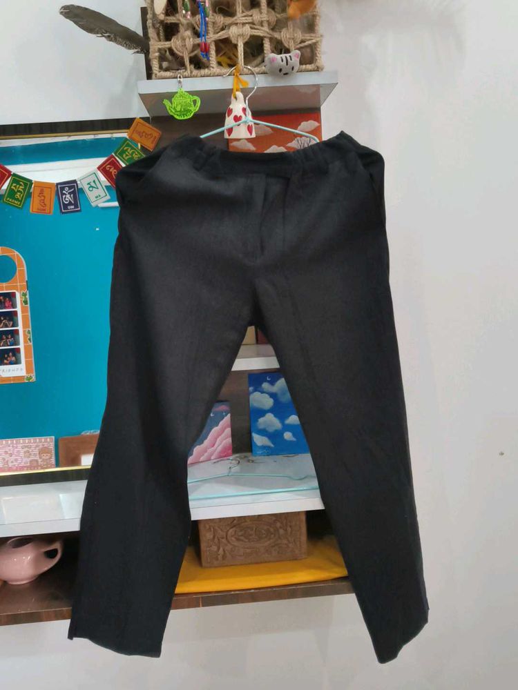 Korean Linen Black Trousers