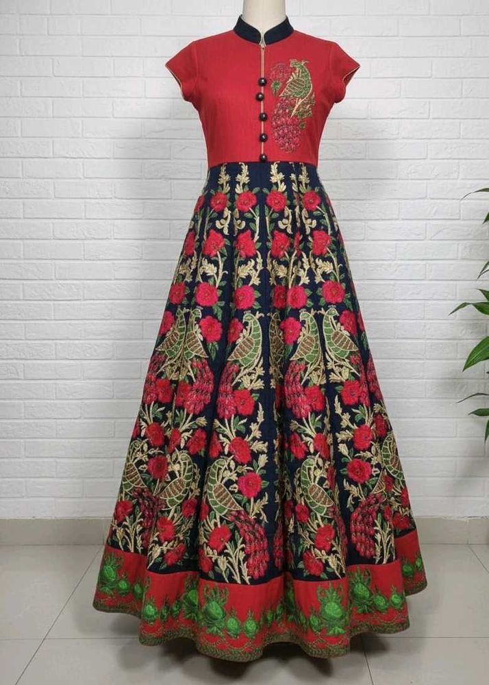 full embroidery Ethnic Gown