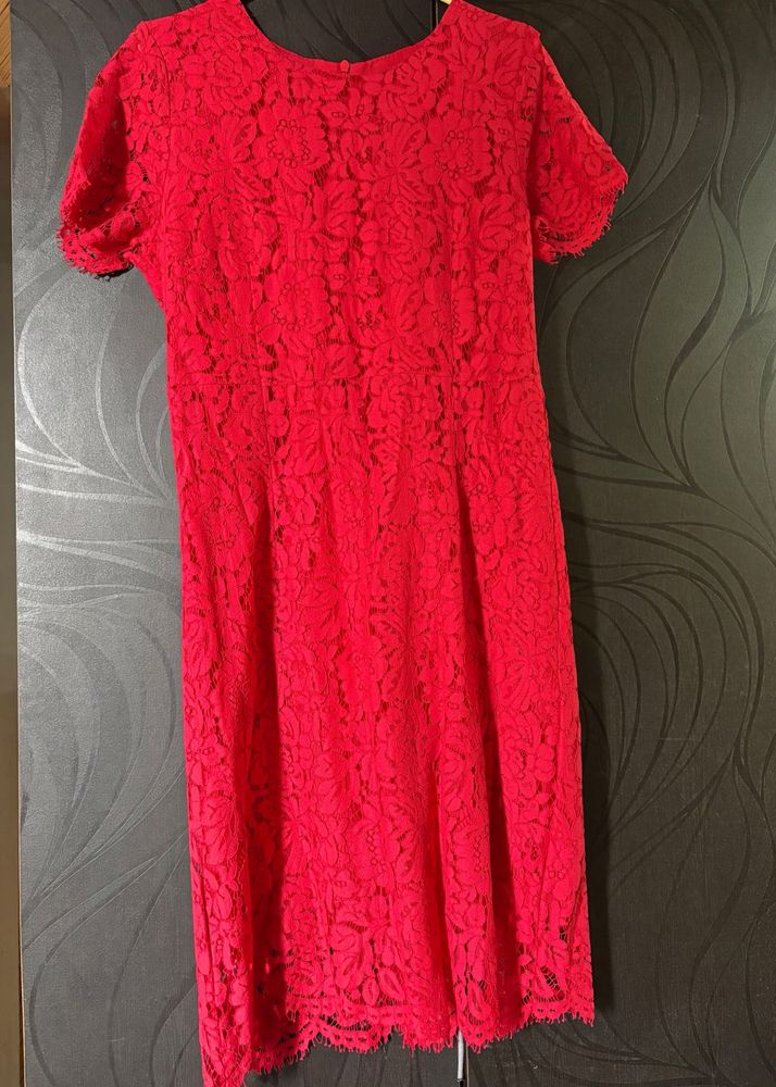 Elegant Red Lace Dress