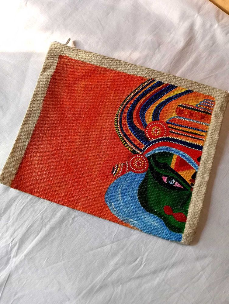 Handpainted Kathakali Pouch Bag