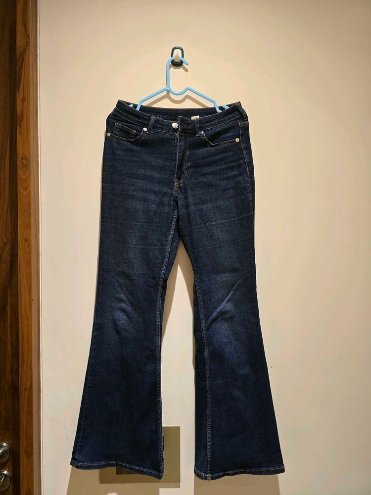 Classic Dark Wash Flare Jeans
