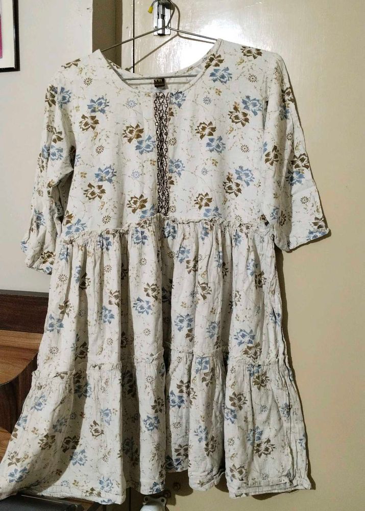 Floral Tiered short Kurta
