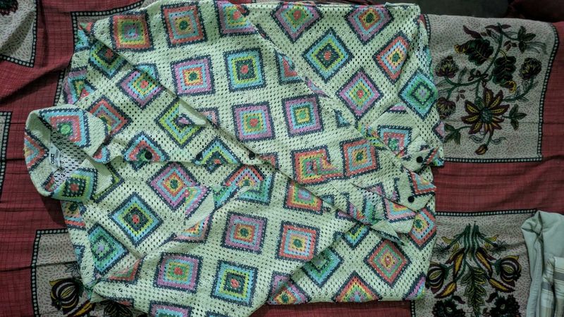 Boho Geometric Print Kurta