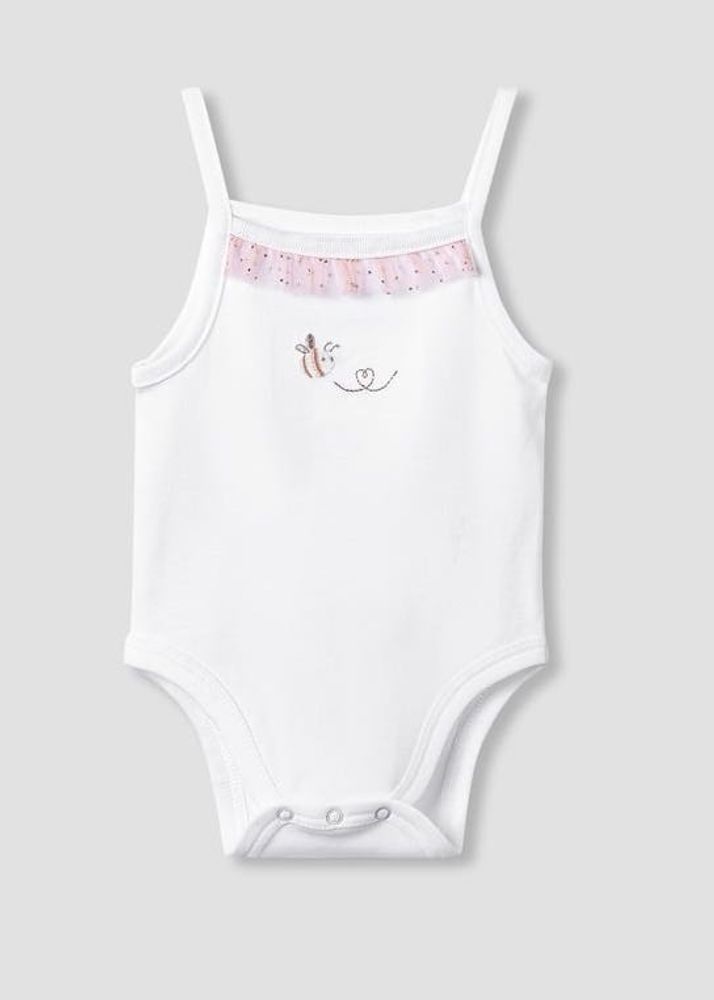 Baby Girls White Bodysuit
