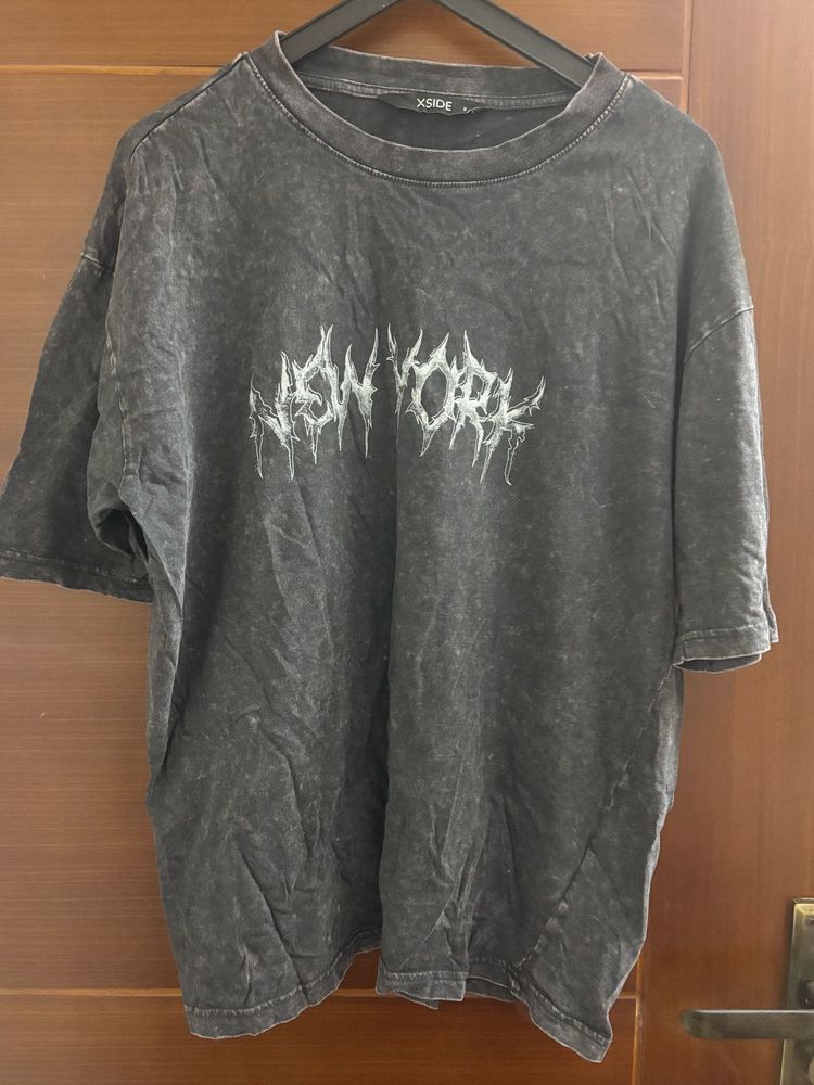 Oversized graphic print tee