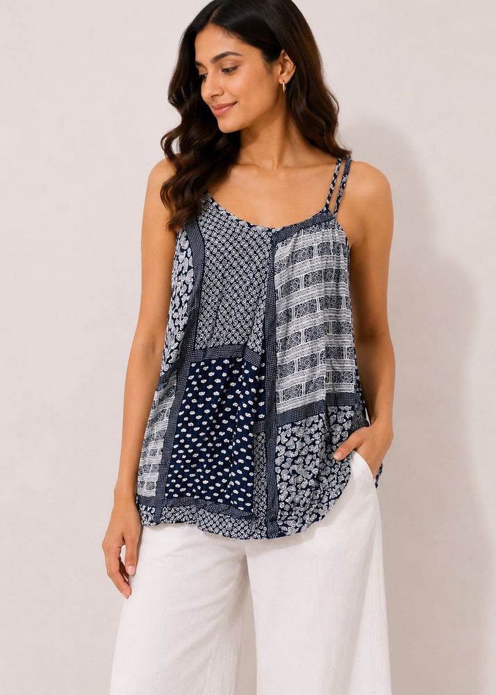 Bohemian Patchwork Cami Top