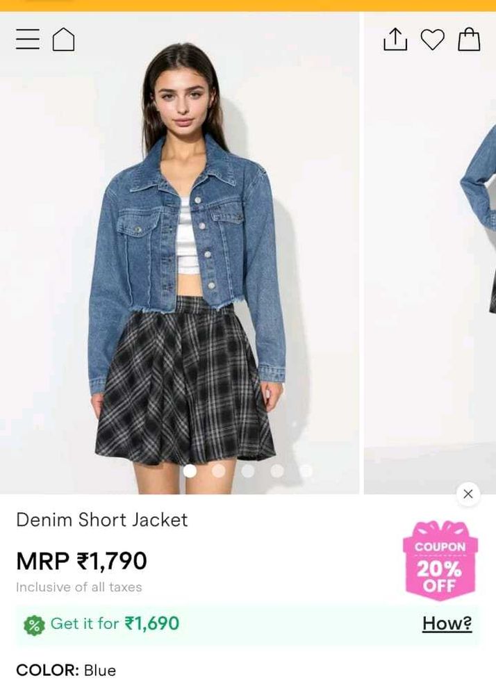 cropped loose fitted denim jacket