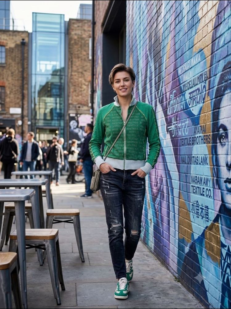 Stylish Green Track Jacket
