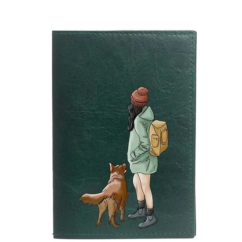 Messy Corner Forest Green Passport Cover