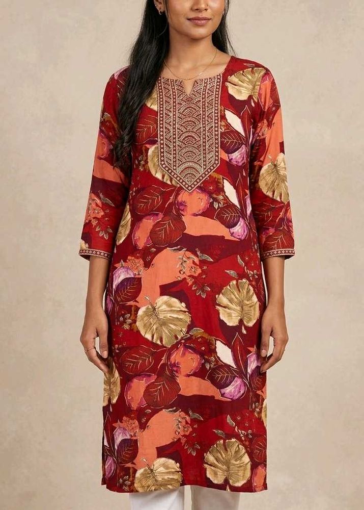 Vibrant Floral Print Kurta