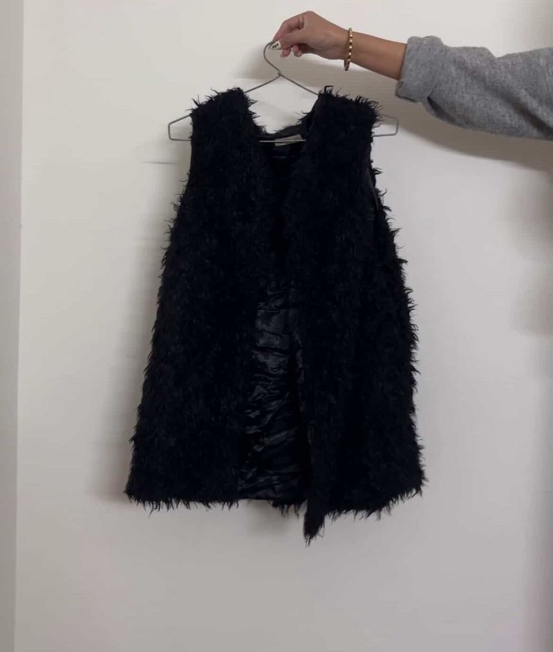 Fur Black Vest
