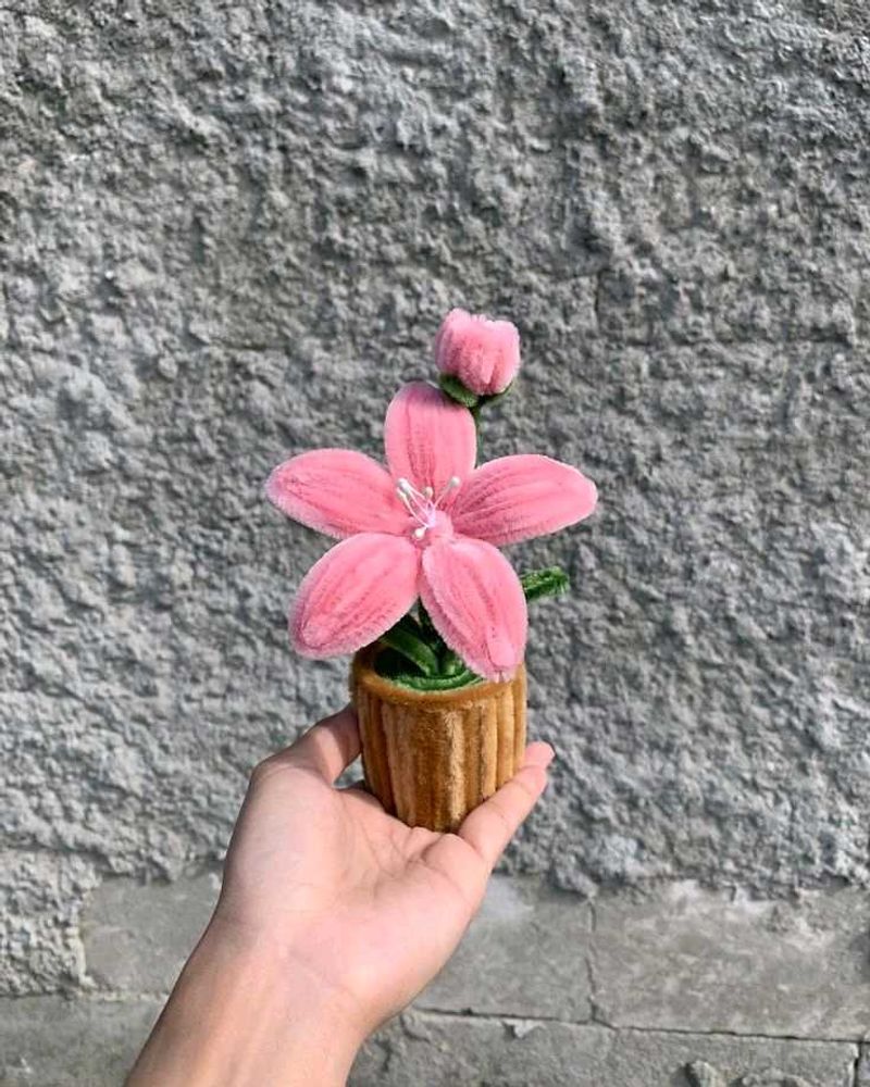 Cute Pink Artificial Flower Plant