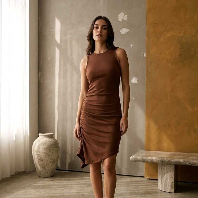 Sleeveless Ruched Dress