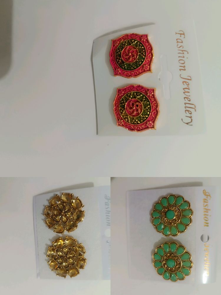 Earrings Tops 3 Pair Top