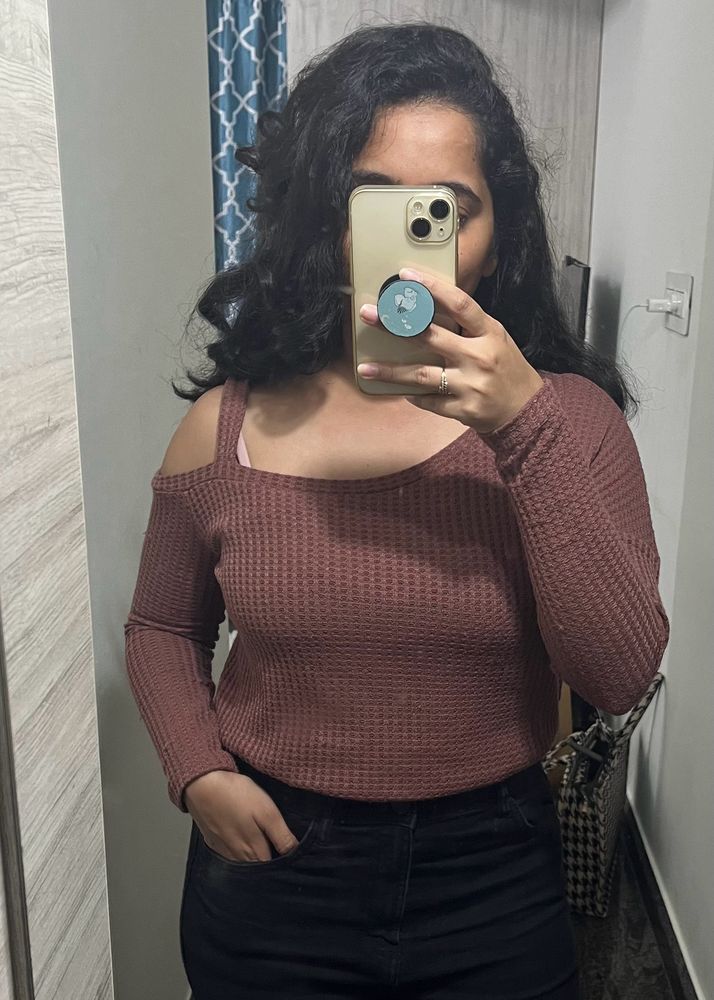 Shein Asymmetrical Shoulder Top