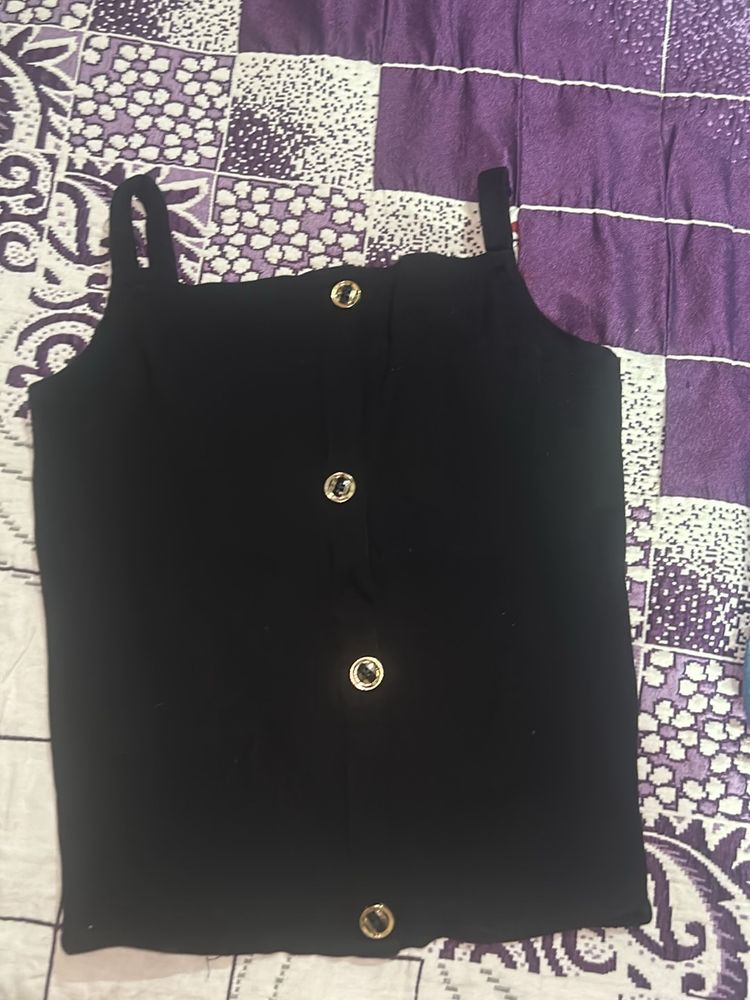 Black crop Top