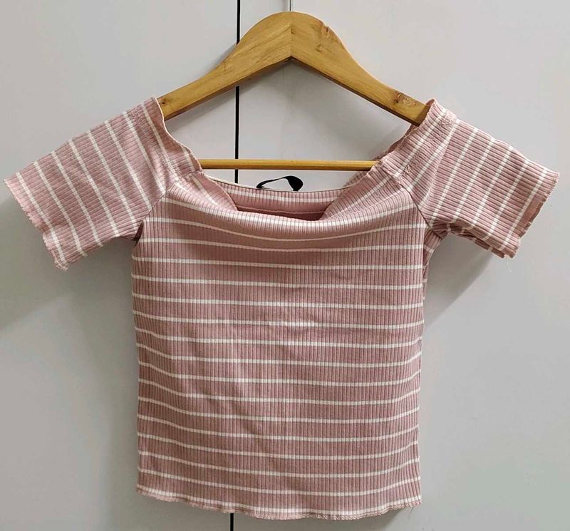 Shein Off shoulder crop top