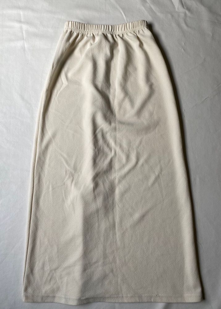 Elegant Beige Maxi Skirt